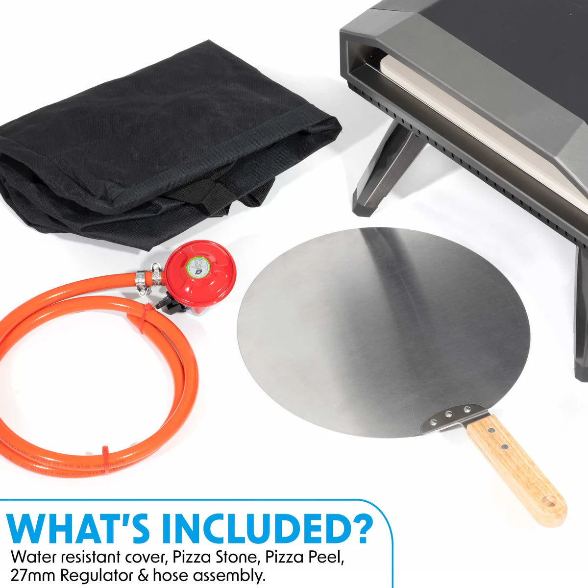 Dellonda - Portable Gas Pizza Oven with Carry Bag & 12" Pizza Peel