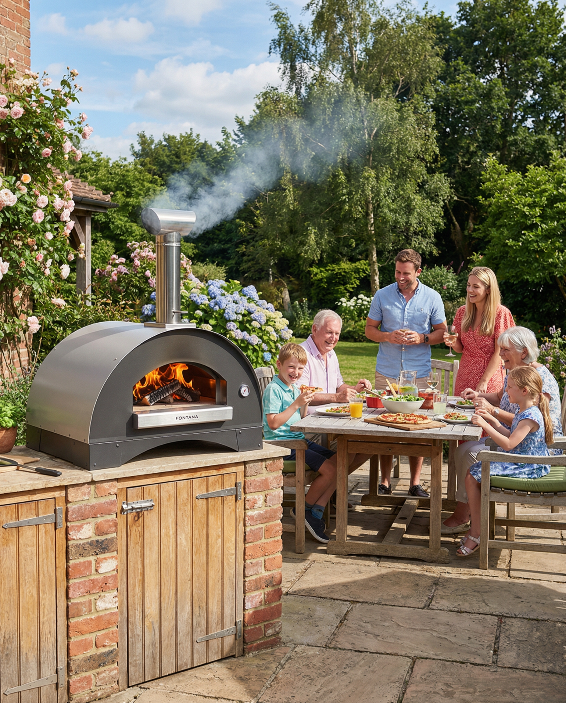 Fontana - Lorenzo Pearl Build In Wood Burning Pizza Oven