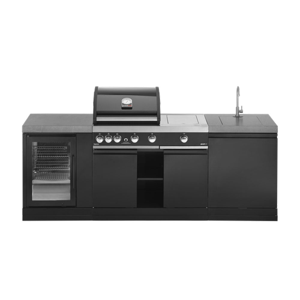 GrandPro 230 Outdoor Kitchen Premium G4 Plus Grill with Fridge + Sink