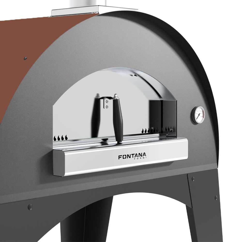 Fontana - Lorenzo Rosso Wood Burning Pizza Oven With Trolley