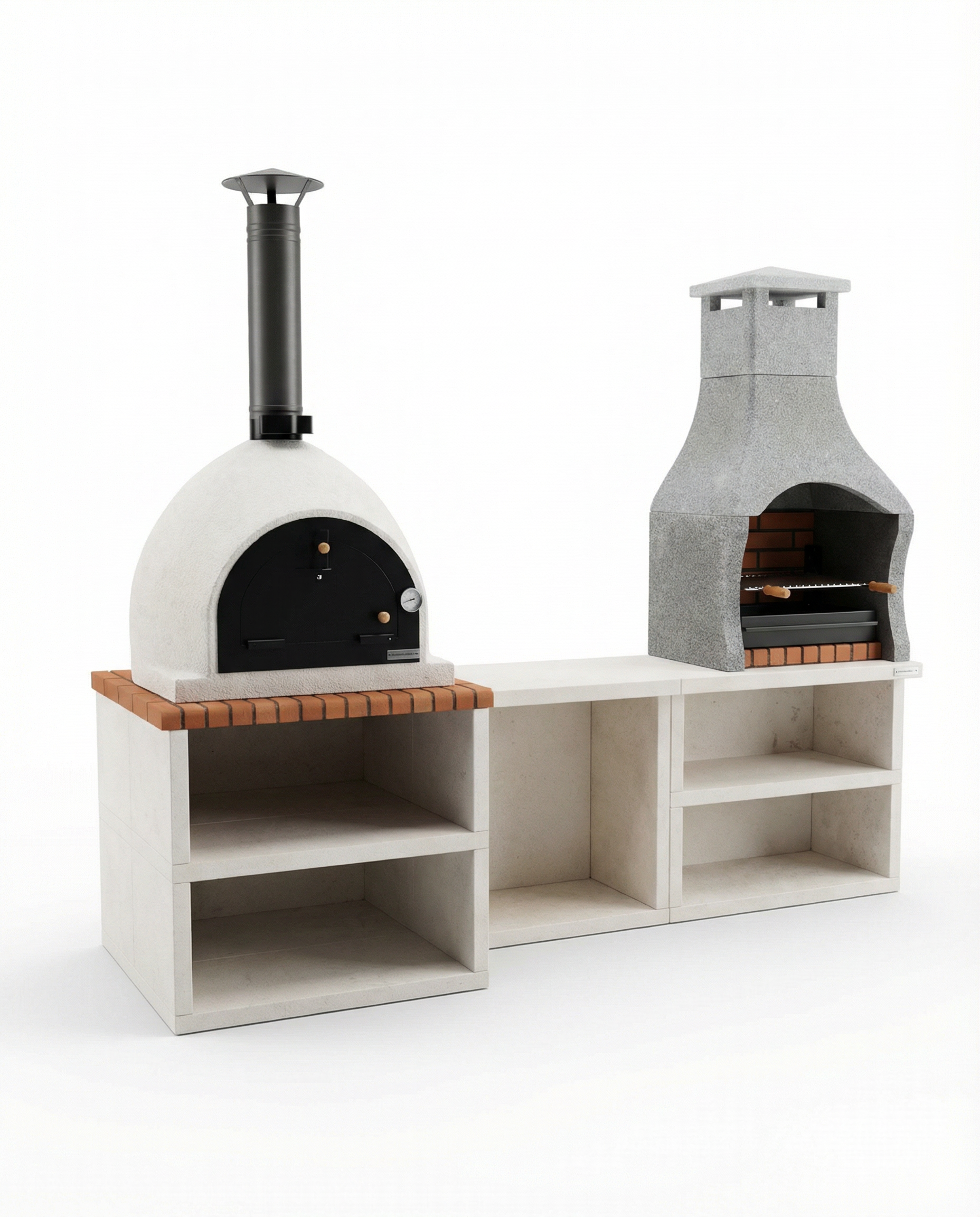Xclusive Décor - Napoli Outdoor Kitchen - BBQ and Wood Fired Pizza Oven