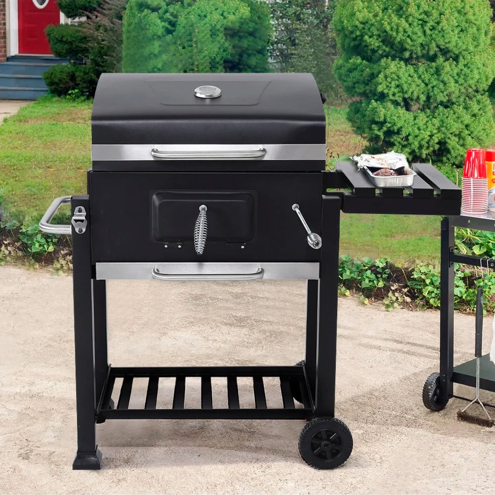 Everything Pizza Ovens - Portable BBQ Grill With Folding Table & Bottom Shelf